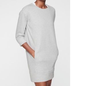 Athleta Cozy Karma Fleece Black Back Zip Dress